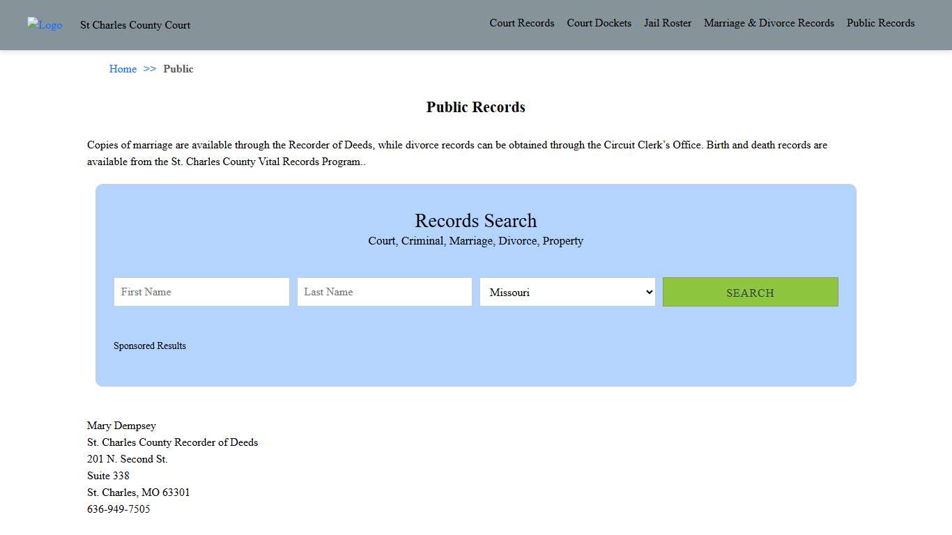 Public Records St. Charles County Court